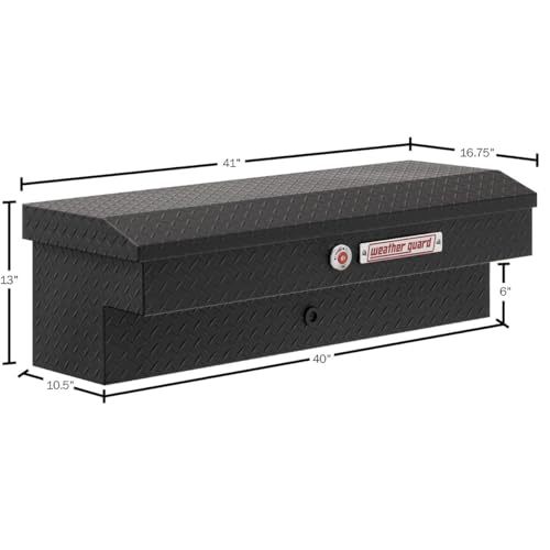 Weather Guard Weather Guard Model 184-52-04 41in Lo-Side Truck Box, Aluminum, Textured Matte Black, 3.0 cu - Outdoor Depot