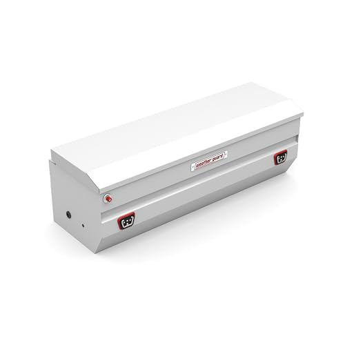 Weather Guard 635-3-04 Steel All-Purpose Truck Tool Chest, Fits Full Size Trucks, 10.0 cu ft Storage Capacity (White)