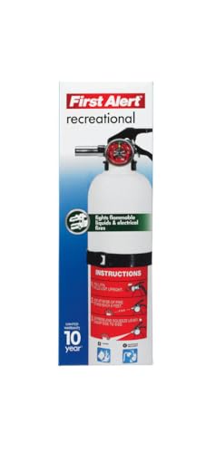 First Alert First Alert REC5 Recreation Fire Extinguisher, UL Rated 5-B:C, White, 1-Pack - Outdoor Depot