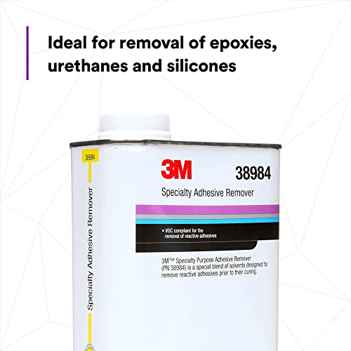 3M 38984 Specialty Adhesive Remover , Transparent, Solvent Based, 1 Quart Arts, Crafts & Sewing