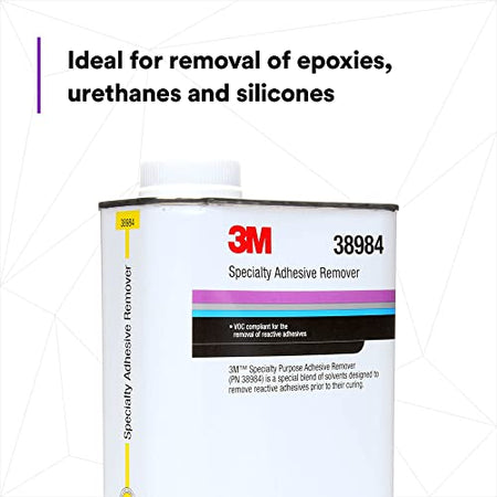 3M 38984 Specialty Adhesive Remover , Transparent, Solvent Based, 1 Quart Arts, Crafts & Sewing