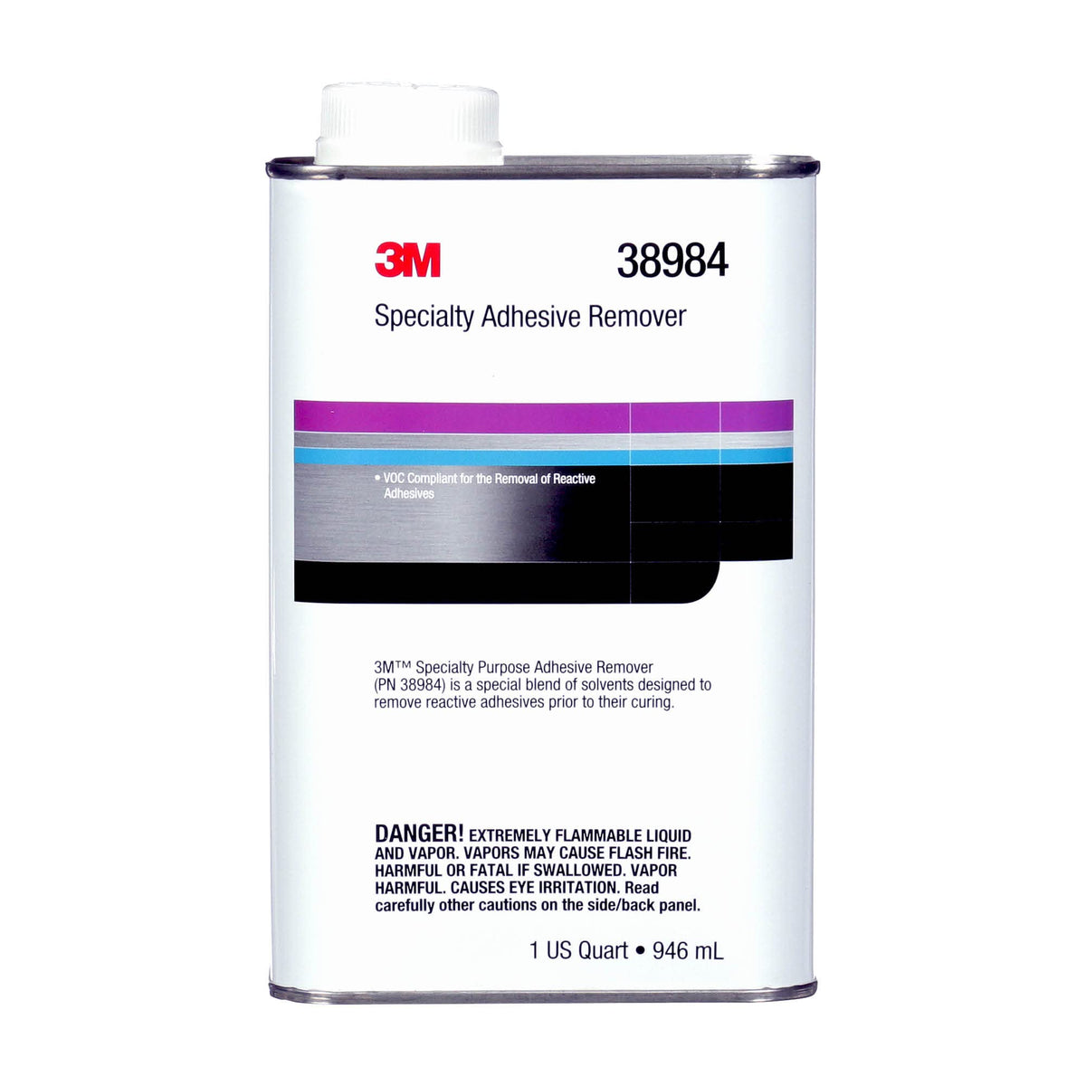 3M 38984 Specialty Adhesive Remover , Transparent, Solvent Based, 1 Quart Arts, Crafts & Sewing