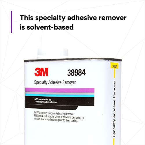 3M 38984 Specialty Adhesive Remover , Transparent, Solvent Based, 1 Quart Arts, Crafts & Sewing