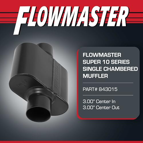 Flowmaster Flowmaster Super 10 Series Chambered Muffler – 3.00” Center In / 3.00” Center Out – Race-Inspired - Outdoor Depot