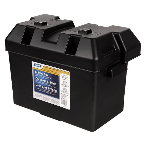 Camco Camco Large Battery Box with Straps and Hardware - Group 27, 30, 31 |Safely Stores RV, Automotive, and - Outdoor Depot