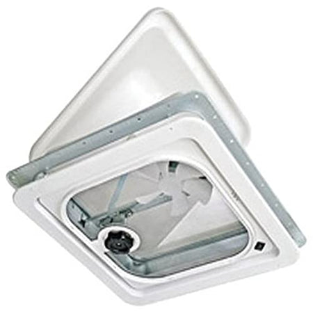 Ventline Ventline V2094-501-00 Birch White 14" 12V Radius Corner Vent with Pop Up Screen - Outdoor Depot