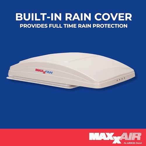 Maxx Air MAXXAIR Maxxfan Deluxe - All-In-One RV Vent, Shield & Fan; Built-In Rain Shield, 10 Speed - Outdoor Depot