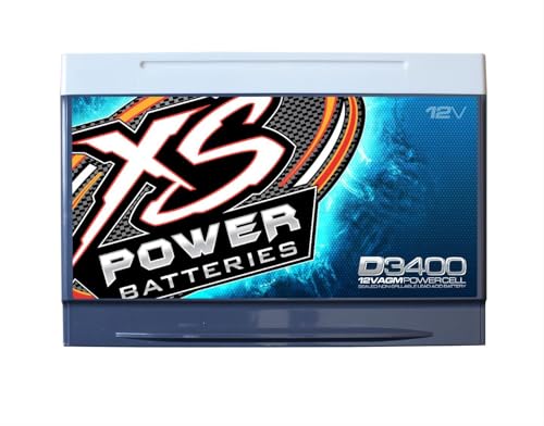 XS Power XS Power D3400 XS Series 12V 3,300 Amp AGM High Output Battery with M6 Terminal Bolt - Outdoor Depot