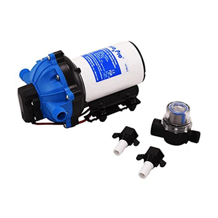 Aquapro Aqua Pro Water Pump 21863, Self-Priming, 5.5 Gpm 12V, Thermal Overload Protection, with 50 Mesh - Outdoor Depot