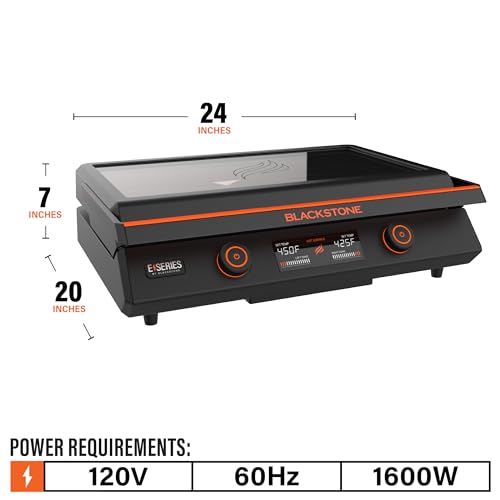BLACKSTONE Blackstone 22-Inch Electric Griddle - 1600W Non Stick Ceramic Titanium Coated Stainless Steel - Outdoor Depot