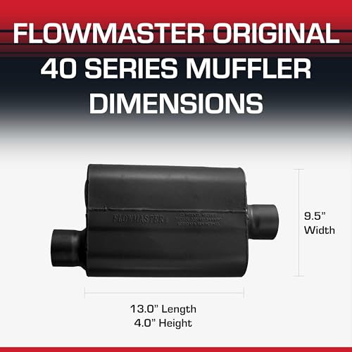 Flowmaster Flowmaster 40 Series Original Chambered Muffler – 3.00" Offset In / 3.00" Center Out – Aggressive - Outdoor Depot