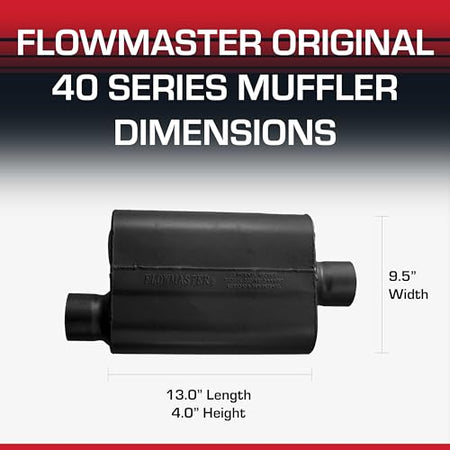 Flowmaster Flowmaster 40 Series Original Chambered Muffler – 3.00" Offset In / 3.00" Center Out – Aggressive - Outdoor Depot