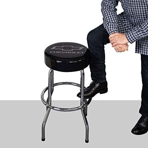 Plasticolor Plasticolor 004790R01 Black/Grey Garage Stool (Chevrolet) - Outdoor Depot