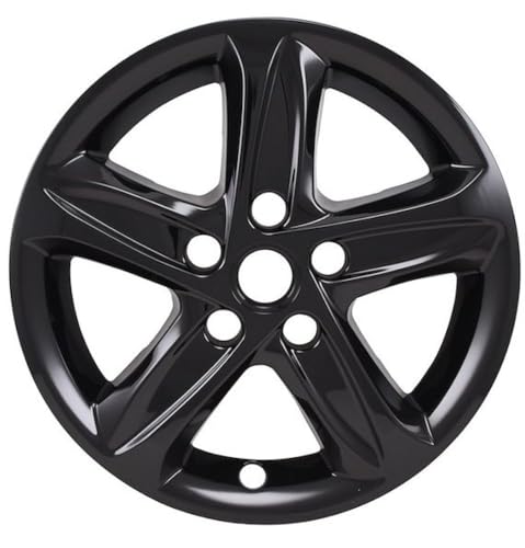 Impostor Wheel Cover Fits Chevrolet Malibu LS 2019-2025 Set of 4 Wheel Skins 16 Inch Diameter 5 Spoke Gloss Black Painted ABS Plastic Snap-On Installation Coast To Coast IWCIMP464BLK