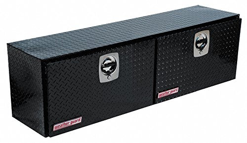 Weather Guard Model 364-5-02 Hi-Side Truck Box, Aluminum, Gloss Black, 7.9 cu ft capacity