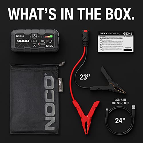 NOCO NOCO Boost X GBX45: 1250A UltraSafe Jump Starter – 12V Lithium Battery Booster Pack, Portable Jump Box, - Outdoor Depot