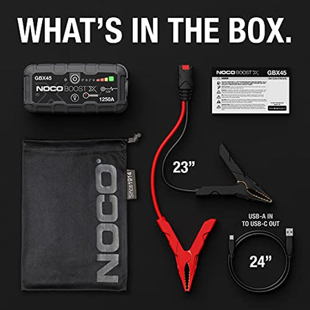 NOCO NOCO Boost X GBX45: 1250A UltraSafe Jump Starter – 12V Lithium Battery Booster Pack, Portable Jump Box, - Outdoor Depot