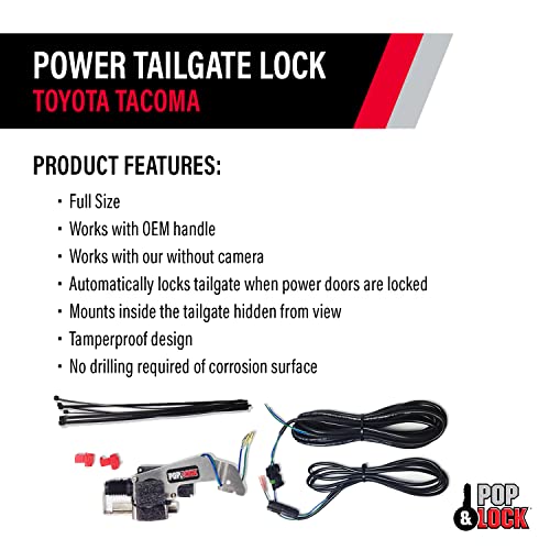 Pop & Lock Pop & Lock – Power Tailgate Lock for Toyota Tacoma, Fits Models 2005 to 2015 (PL8521) - Outdoor Depot