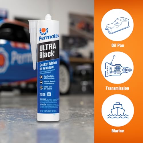 Permatex Permatex 24105 Ultra Black Maximum Oil Resistance RTV Silicone Gasket Maker, 10.6 oz. Cartridge - Outdoor Depot