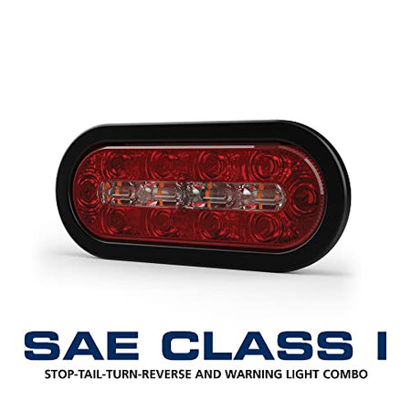 ECCO ECCO LED STTR Warning Light LEDs 8 Inch Amber White 12V 24V Surface Mount Waterproof Construction - Outdoor Depot