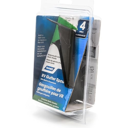 Camco Camco RV Gutter Spouts with Built-in Extensions | Direct Rain Water Runoff Away from The RV | Features - Outdoor Depot