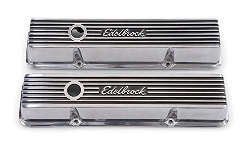 Edelbrock 4262 Valve Cover Kit (Elite II Series SBC Short), Multi, One Size