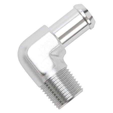 Edelbrock Edelbrock 8179 Heater Hose Fitting 90 Degree 1/2 in. NPT And 5/8 in. Barb Clear Anodized Heater - Outdoor Depot