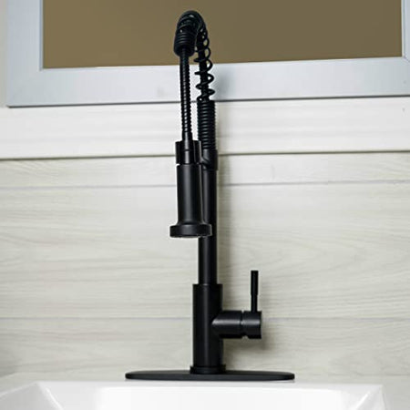 Empire Faucets Empire Faucets SP5000BMT-A Single Lever Spring Faucet with Hi-Arc Coiled Spout, Hammer Style - Outdoor Depot