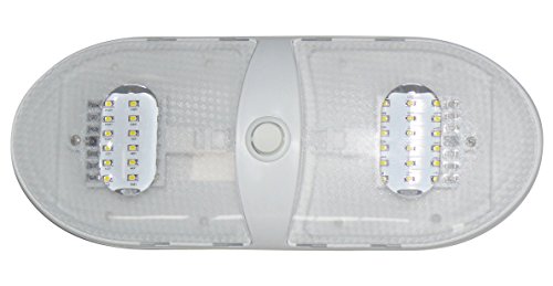 VALTERRA LLC 65430 Valterra Diamond Group  Slim Line Double LED Dome Light RV & Camper