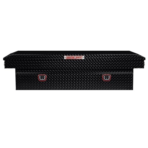 Weather Guard Weather Guard Model 117-5-04 Saddle Box, Aluminum, Full Extra Wide, Gloss Black, 14.4 cu ft - Outdoor Depot