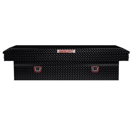 Weather Guard Weather Guard Model 117-5-04 Saddle Box, Aluminum, Full Extra Wide, Gloss Black, 14.4 cu ft - Outdoor Depot