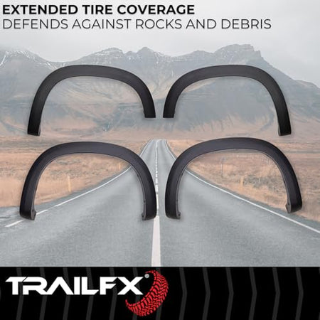 Trailfx TrailFX Fender Flares Fits Chevrolet Silverado 1500 2019-2025 OE Style Black Smooth Paintable - Outdoor Depot