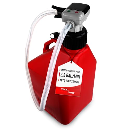 TERA PUMP TERA PUMP Battery Powered Chemical Resistant Fuel Transfer Pump (2.3 GPM) for Methanol, Ethanol, - Outdoor Depot