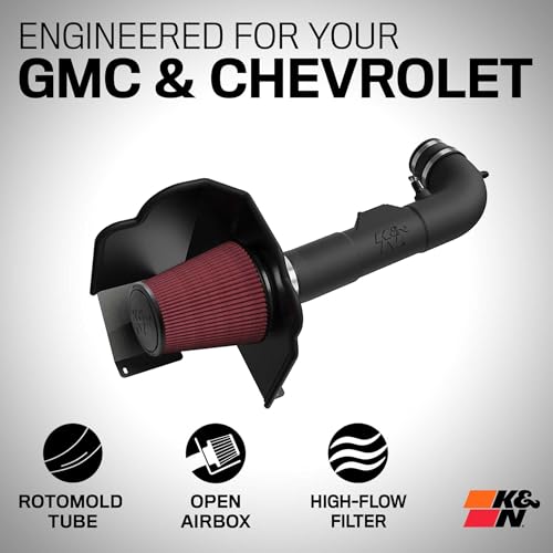 K&N K&N Cold Air Intake System: High-Flow Air Filter, Increase Performance & Towing: Compatible with - Outdoor Depot