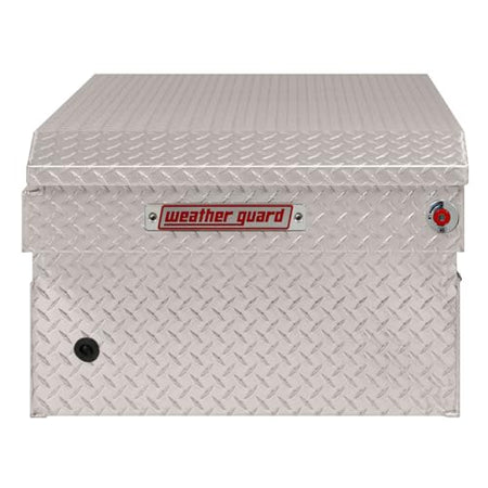 Weather Guard Weather Guard Model 117-0-04 Saddle Box, Aluminum, Full Extra Wide, Clear, 14.4 cu ft - Outdoor Depot
