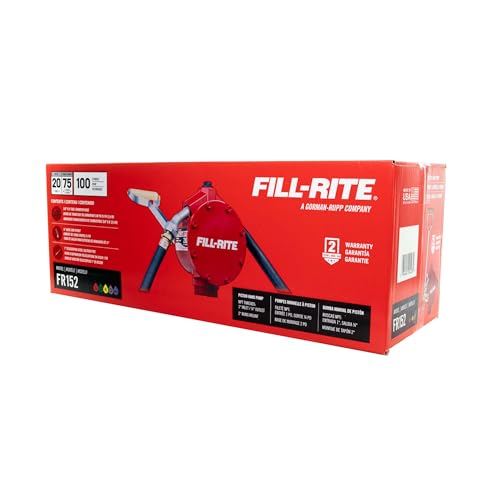 Fill-Rite Fill-Rite FR152 Piston Hand Pump with Hose & Nozzle Spout, Red - Outdoor Depot