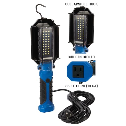Performance Tool Performance Tool W2237 25' 18GA 1,000 lumen 120V LED Drop Light with Extra Built in 120V - Outdoor Depot