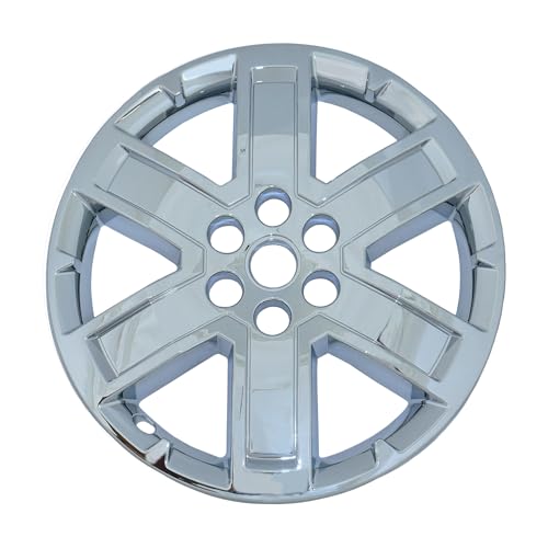 CCI Impostor Wheel Skins IWCIMP804X, Chrome Plated Silver ABS Plastic Wheel Skins, 20 Inch, 6 Spokes, Snap-On, Single, Clad Replacement, Fits 2011-2016 GMC Acadia - Denali/ 2017 GMC Acadia Limited