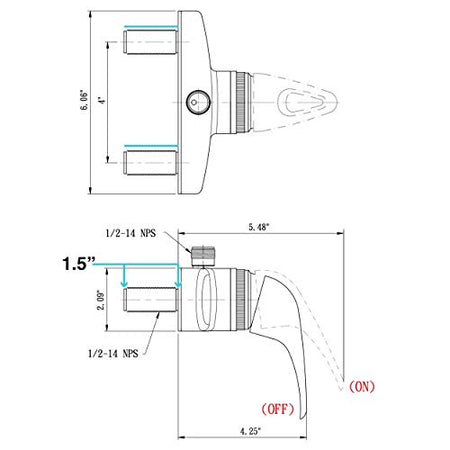 Dura Faucet Dura Faucet Single Lever RV Shower Faucet - Matte Black - Outdoor Depot