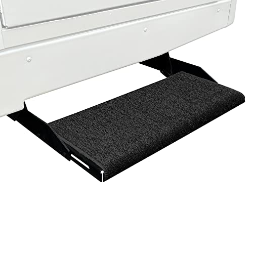 Prest-O-Fit Prest-O-Fit 2-1072 Wraparound + Plus RV Step Rug Black 20 In. Wide - Outdoor Depot