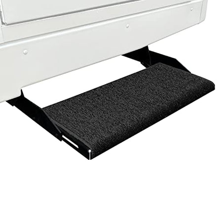 Prest-O-Fit Prest-O-Fit 2-1072 Wraparound + Plus RV Step Rug Black 20 In. Wide - Outdoor Depot