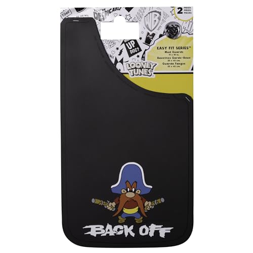 Plasticolor Plasticolor 000502R01 Yosemite Sam Back Off Easy Fit Mud Guard 11" - Set of 2,Multi-colored - Outdoor Depot