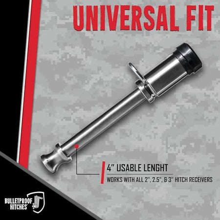 BulletProof Hitches BulletProof Hitches - 5/8" Trailer Hitch Locking Pin - Universal Fit, Stainless Steel, - Outdoor Depot