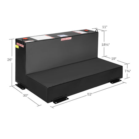 Weather Guard Weather Guard Transfer Tank L-Shape 90Gal Black, Alloy Steel - Outdoor Depot