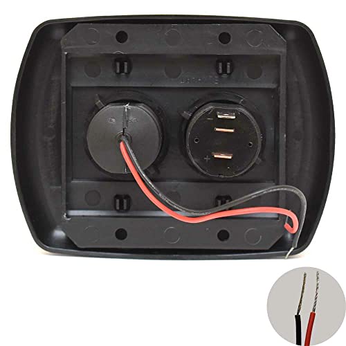 JR Products JR Products 15095 12V/USB Charging Center - Black - Outdoor Depot