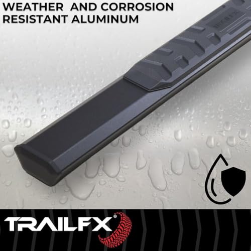 Trailfx TrailFX Nerf Bars Fits 2009-2018 Ram 1500 Crew Cab Titanium Black Powder Coated Aluminum 4-1/2 Inch - Outdoor Depot