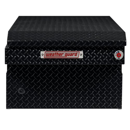Weather Guard Weather Guard Model 117-5-04 Saddle Box, Aluminum, Full Extra Wide, Gloss Black, 14.4 cu ft - Outdoor Depot
