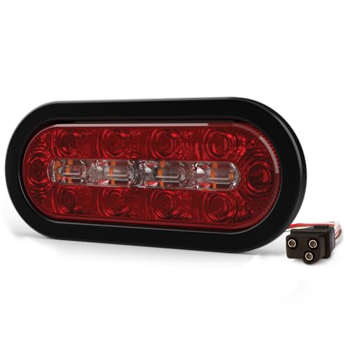 ECCO ECCO LED STTR Warning Light LEDs 8 Inch Amber White 12V 24V Surface Mount Waterproof Construction - Outdoor Depot