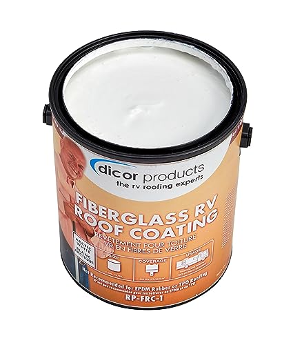 Dicor Dicor RP-FRC-1 Fiberglass RV Roof Coating System - White, 1 Gallon - Outdoor Depot