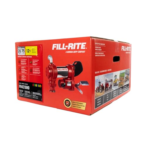 Fill-Rite Fill-Rite FR4210HD 12V 20 GPM Fuel Transfer Pump with Discharge Hose & Automatic Nozzle, Green | - Outdoor Depot